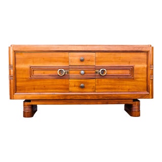 1930s French Art Deco Sideboard in Walnut by Charles Dudouyt, Attributed For Sale