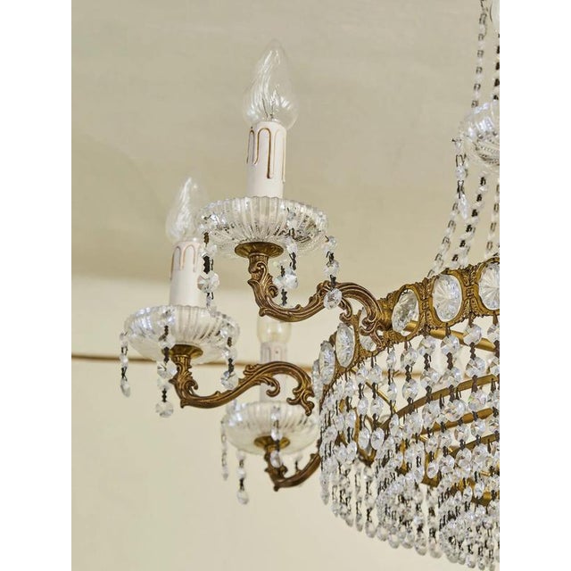 Crystal Chandelier with 14 Bulbs For Sale - Image 6 of 11