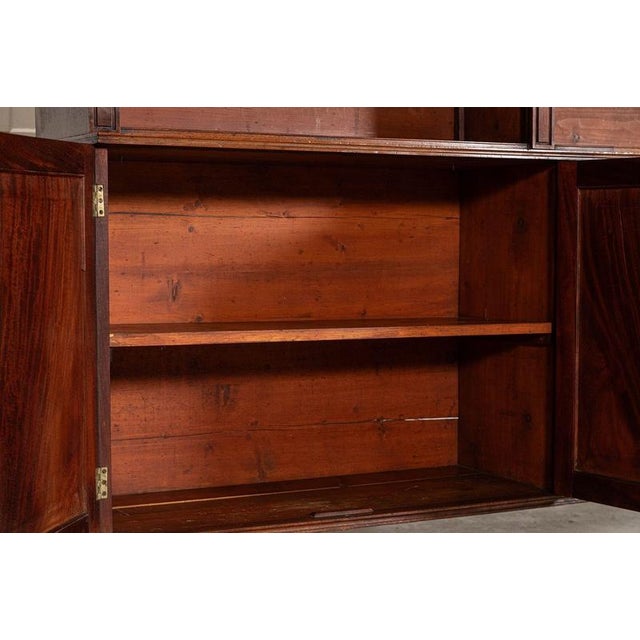Large Antique English Mahogany Bookcase, 1870 For Sale - Image 15 of 18