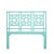 Coastal Palm Springs Platform Bed Queen, Turquoise For Sale - Image 3 of 7