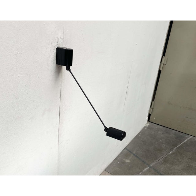 Vintage Italian Black Daphinette Classic Wall Lamp by Tommaso Cimini for Lumina, 1980s For Sale - Image 14 of 18