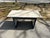 Mid-Century Modern Vintage Industrial Steel Work Desk With Blue Frame and White Formica Top For Sale - Image 3 of 9
