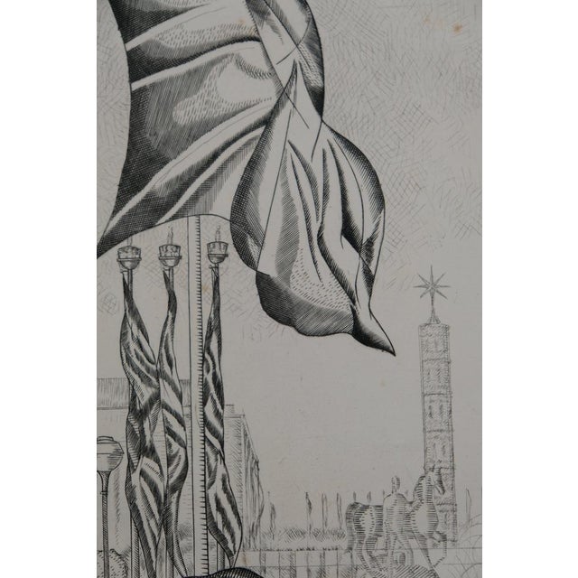 Jean Emile Laboureur, Les fontaines du Trocadéro, Etching For Sale - Image 5 of 11