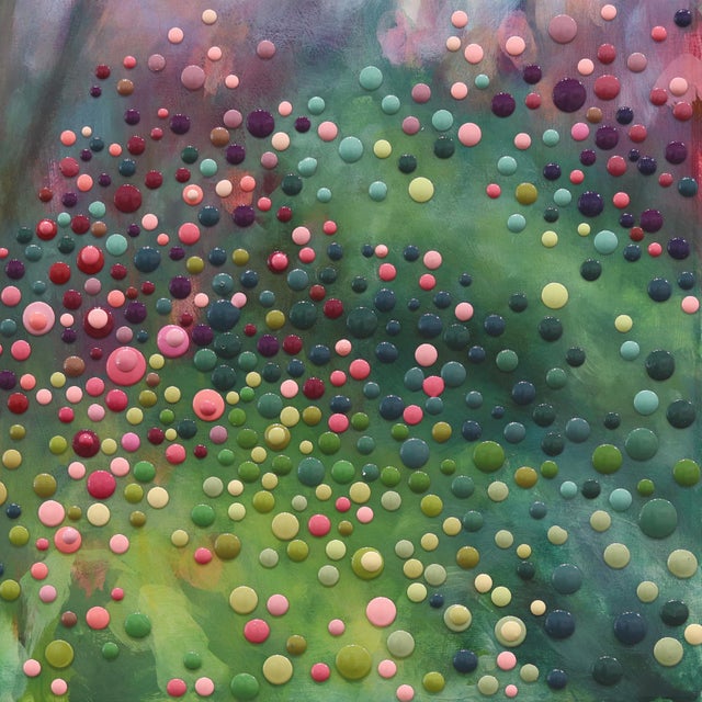 2020s And So We Danced - Original Three Dimensional Abstract Landscape Mixed Media Painting on Wood Panel by Kimberly Blackstock For Sale - Image 5 of 9