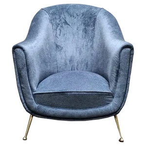 Vintage Light Blue Velvet Chair by Isa Bergamo, 1950s