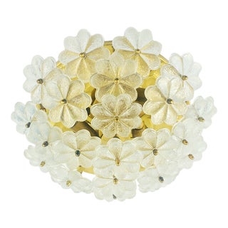 Mid-Century Floral Murano Glass Flush Mount by Ernst Palme for Palwa, 1960s For Sale