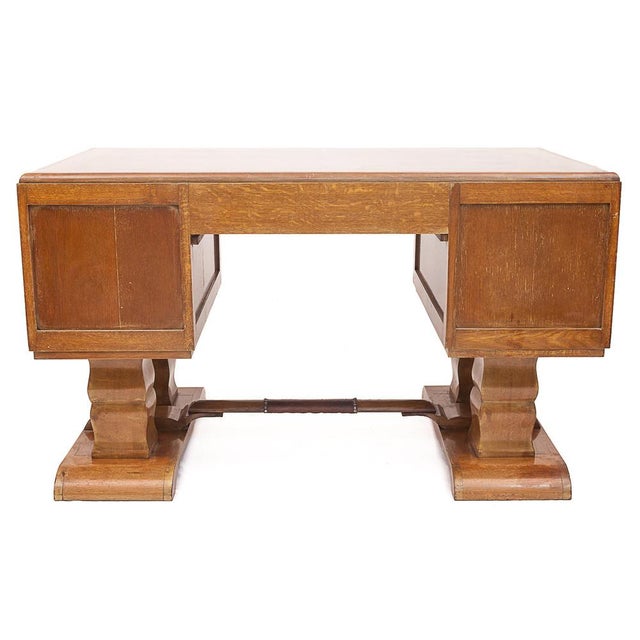 Wood Art Deco Desk attributed to Charles Dudouyt, 1930s For Sale - Image 7 of 15