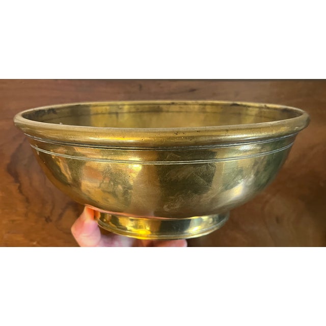 Antique 18th Century Dutch Brass Footed Fruit Bowl For Sale - Image 13 of 18