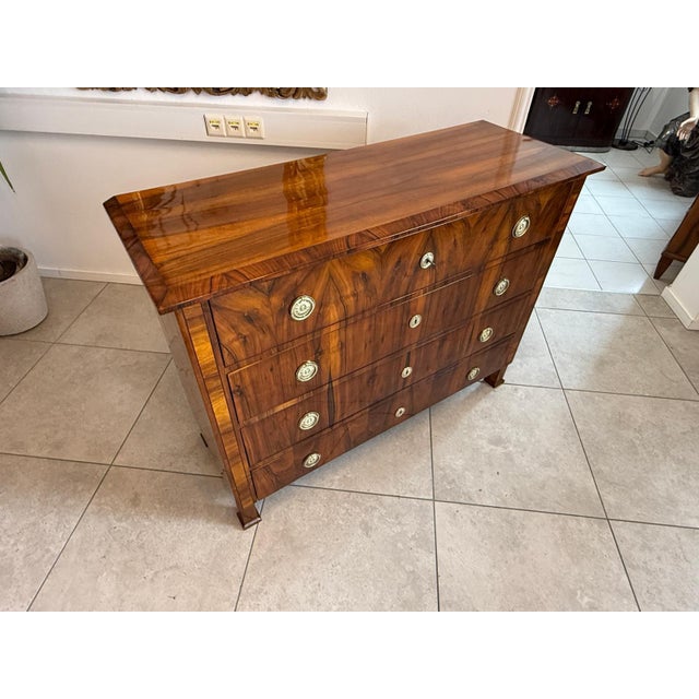 Biedermeier Chest of Drawers in Walnut For Sale - Image 15 of 17