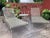 Russell Woodard Iron Chaise Lounge Chairs and Petite Side Table, 3 Pieces - Restored, Attributed For Sale In Atlanta - Image 6 of 11