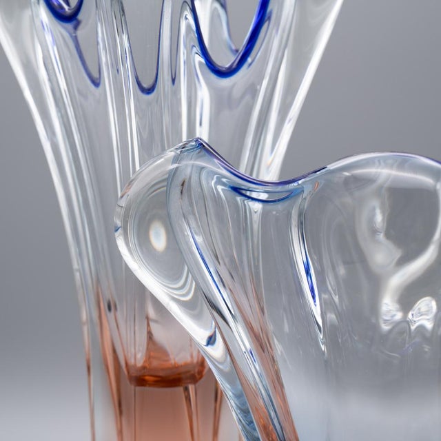 1960s Sculptural Sommerso Art Glass Vases by Josef Hospodka, 1960s, Set of 2 For Sale - Image 5 of 10