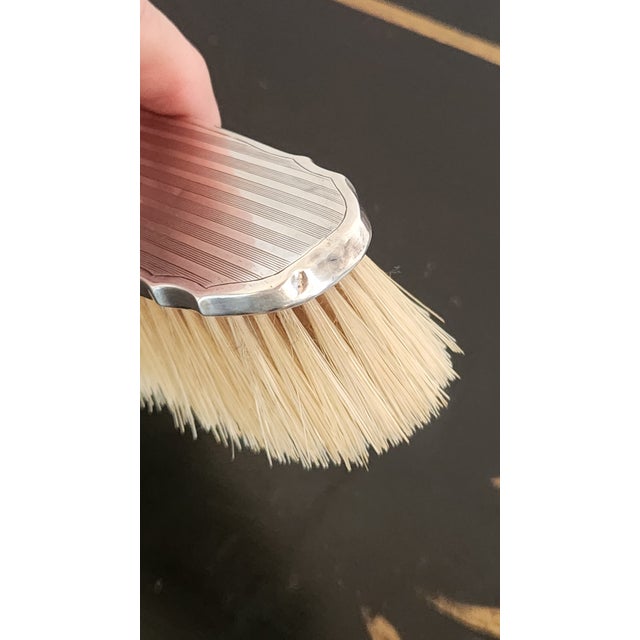 Silver English Art Deco Sterling Silver Grooming Trio by William Neale, Birmingham 1927 For Sale - Image 8 of 18