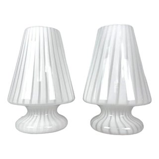 Postmodern Murano Glass Table Lamps, 1970s, Set of 2 For Sale