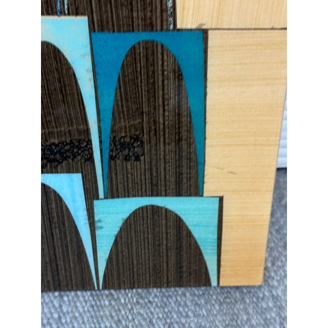 Blue Circa 2005 Rex Ray Mixed Media + Resin Collage For Sale - Image 8 of 12