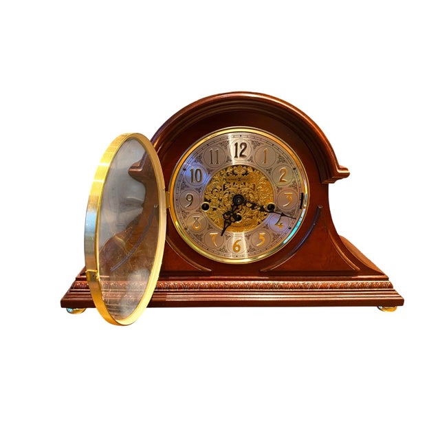 Stunning Howard Miller "Barrett" 630-200 Keywound Mantel Clock For Sale - Image 15 of 17