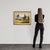 Italian painting from the second half of the 20th century. Artwork oil on canvas depicting landscape, countryside view in...