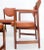 Set 4 Grosfeld House Brick Leather Upholstery Brass Accents Dining Chairs For Sale - Image 10 of 13