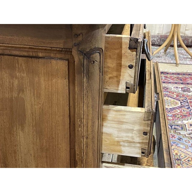 18th Century Louis XV Walnut Chest of Drawers with Grey Top For Sale - Image 15 of 18