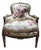Bergère Chair with Louis Xvi Style Floral Fabric For Sale