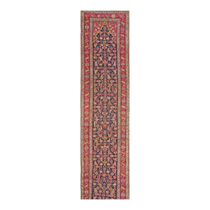Early 20th Century Pair of Caucasian Karabagh Runner Carpets (3'6" x 107 x 550)
