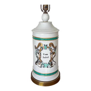 Late 19th Century French Apothecary Jar Table Lamp For Sale