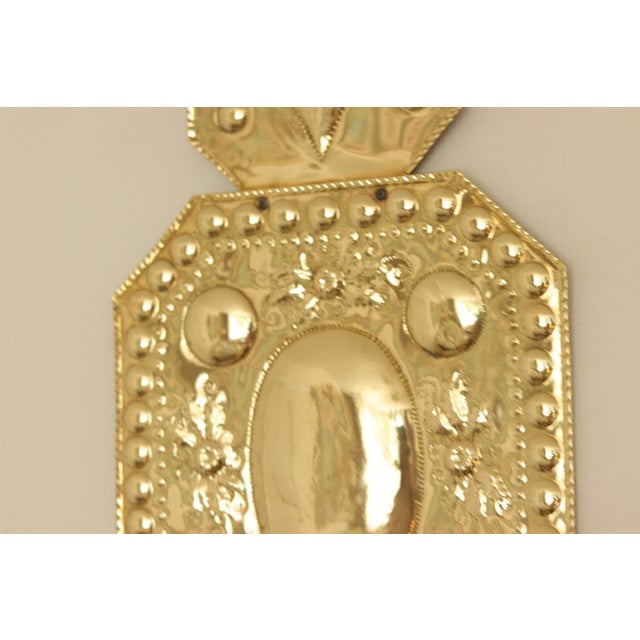 Large Mid-Century Baroque Brass Double-Arm Sconces, Set of 2 For Sale - Image 10 of 17