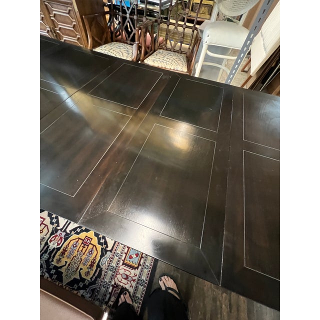 1960s Mid-Century Michael Taylor for Baker Extension Dining Table Far East Collection For Sale - Image 12 of 16