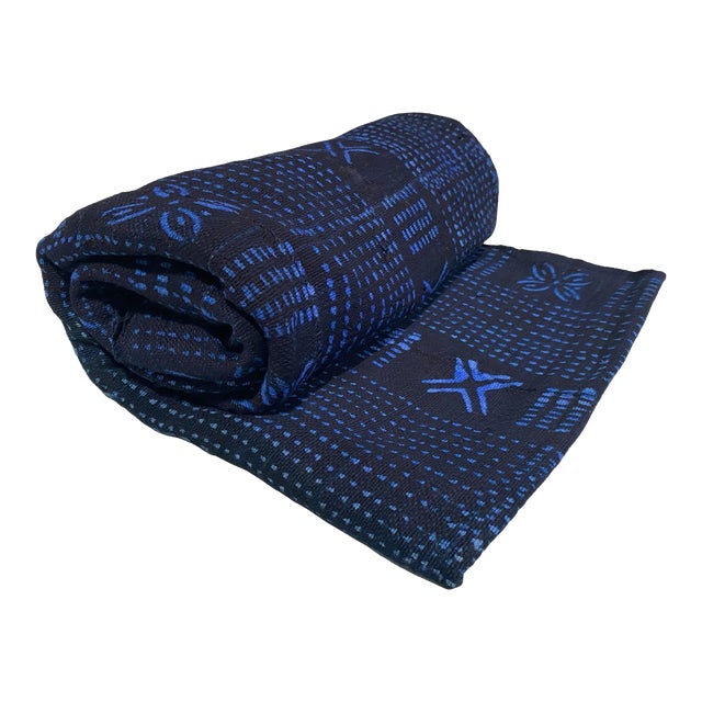 Ine Indigo Cloth - Mossi Tribe Burkina Faso 59" H by 54" W For Sale