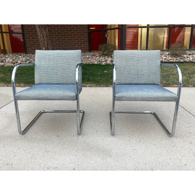 Late 20th Century Thonet Tubular Chrome Brno Chairs by Mies Van Der Rohe For Sale In Denver - Image 6 of 13