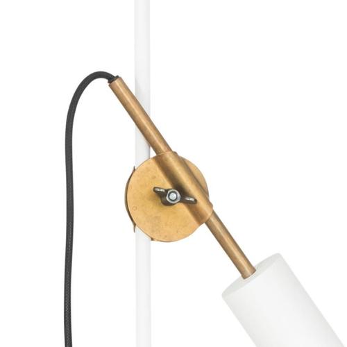 Stav Floor Lamp in White Brass by Johan Carpner for Konsthantverk For Sale - Image 3 of 7