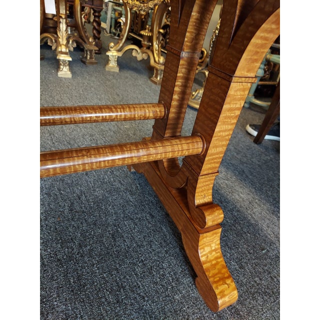 1940s Austrian Beidermeier One Drawer Desk With Tamo Wood For Sale - Image 4 of 11