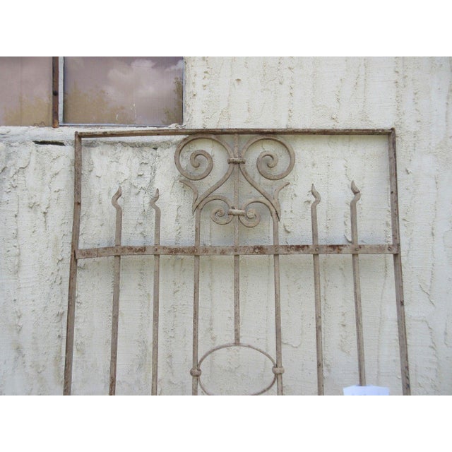 Victorian Antique Victorian Iron Door Fence Gate For Sale - Image 3 of 7
