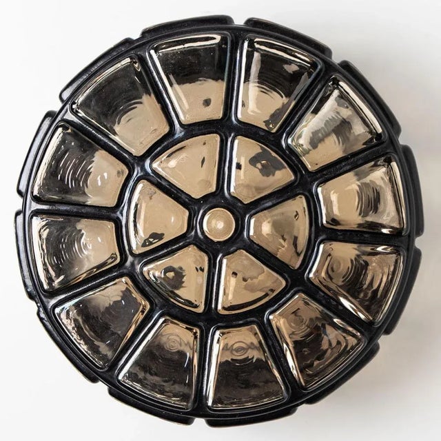 Iron Round Limburg Flush Mount, 1970s For Sale - Image 3 of 11