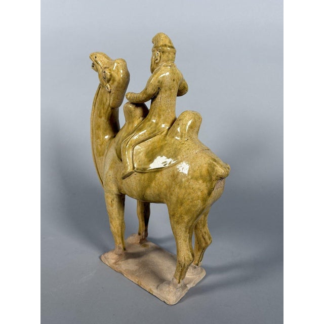 15th Century & Earlier Mingqi of a Horseman Riding a Camel, Sui Dynasty (581-618) For Sale - Image 5 of 7