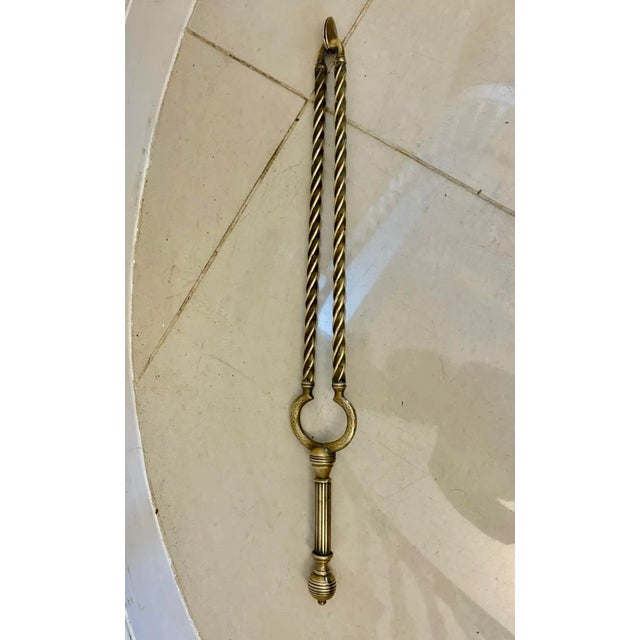 Antique Victorian Brass Fire Irons and Dog, 1860 For Sale - Image 6 of 13