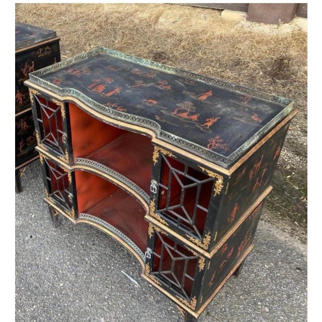 Vintage Chinoiserie Cabinet in the Manor of Maitland Smith For Sale - Image 10 of 12