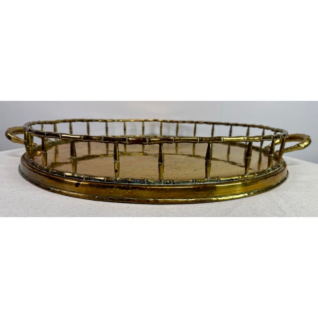 Vintage Large Round Brass Tray For Sale - Image 10 of 12