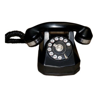 Art Deco 1930's Bakelite Chrome Bands Telephone For Sale