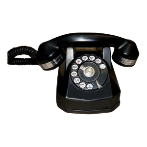 Art Deco 1930's Bakelite Chrome Bands Telephone