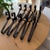 Set of 10 1970’s Modernist Black Plastic Hangers Attributed to Finnish Designer Maija Ruoslathi For Sale - Image 9 of 11