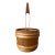 Vintage Mid-Century Rattan, Bamboo & Pine Ice, Nut or Candy Bucket With Tongs-Made in Japan For Sale