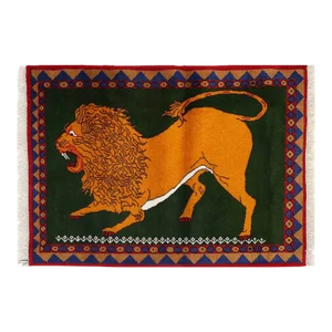 Pasargad Animal Pictorial Lion Shiraz Persian Hand Knotted Rug