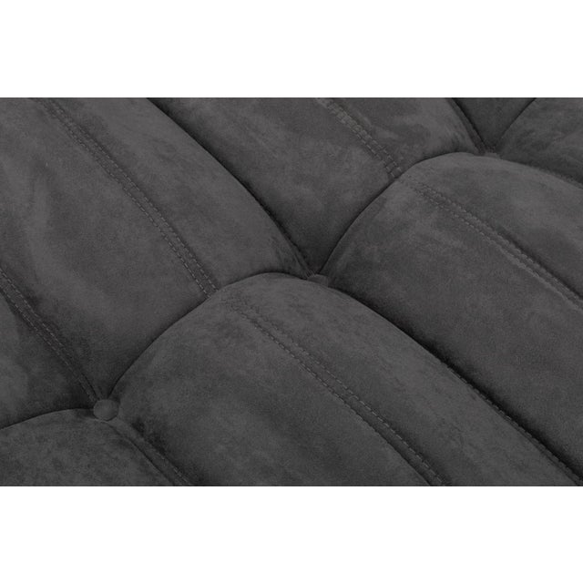 Textile Togo Lounge Chair and Pouf in Black Fabric by Michel Ducaroy for Ligne Roset, 1973, Set of 2 For Sale - Image 7 of 18