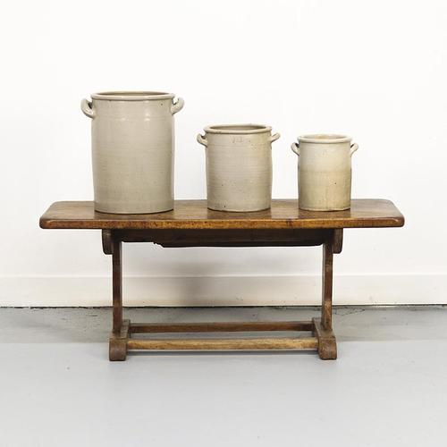 Minimalism Glazed Confit Jars, 1920s, Set of 3 For Sale - Image 4 of 12