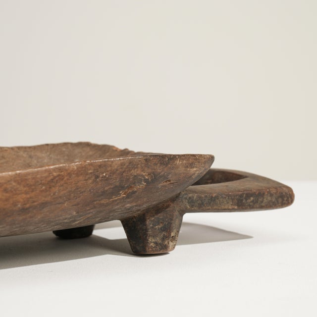Mid 20th Century Mid 20th Century Mali Brutalist Brown Wood Platter For Sale - Image 5 of 18