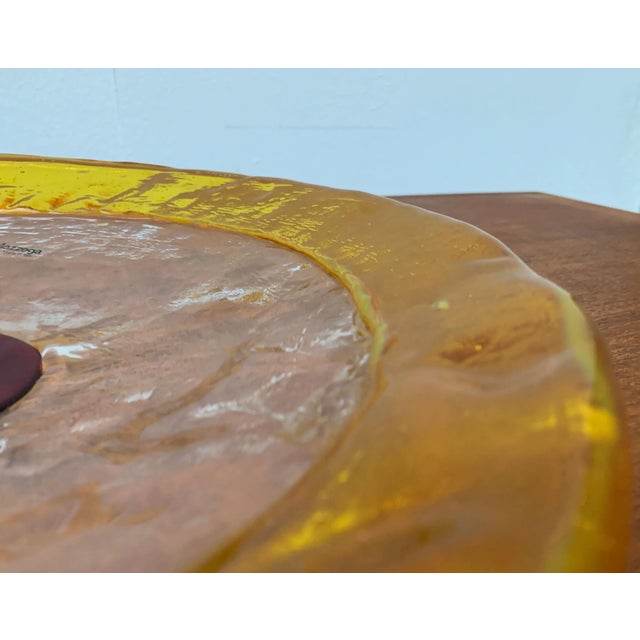 Mid-Century Italian Murano Glass Bowl or Plate from Av Mazzega For Sale - Image 5 of 18