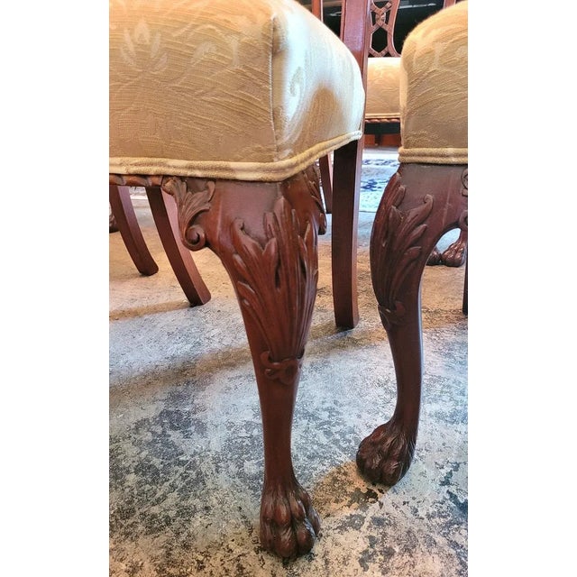 19c Set of 6 Irish Chippendale Style Ribbon Back Dining Chairs For Sale In Dallas - Image 6 of 13