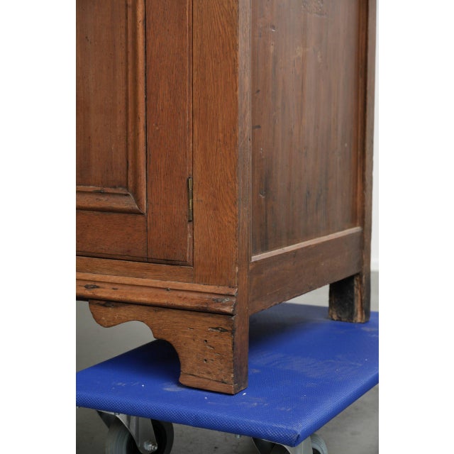 Antique 19th Century Oak Buffet Bookcase with Glass For Sale - Image 13 of 15