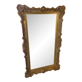 Vintage Faux Gilt Plastic Framed Mirror For Sale