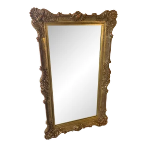 Vintage Faux Gilt Plastic Framed Mirror